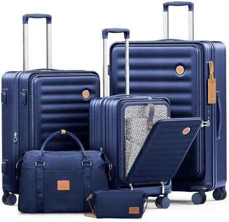 Amazon.com | Merax Luggage Sets 3 Piece,Front Open PC Hardshell